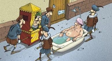 Badezimmer mit Erfrischungsgetränken, um den Penis zu erhöhen